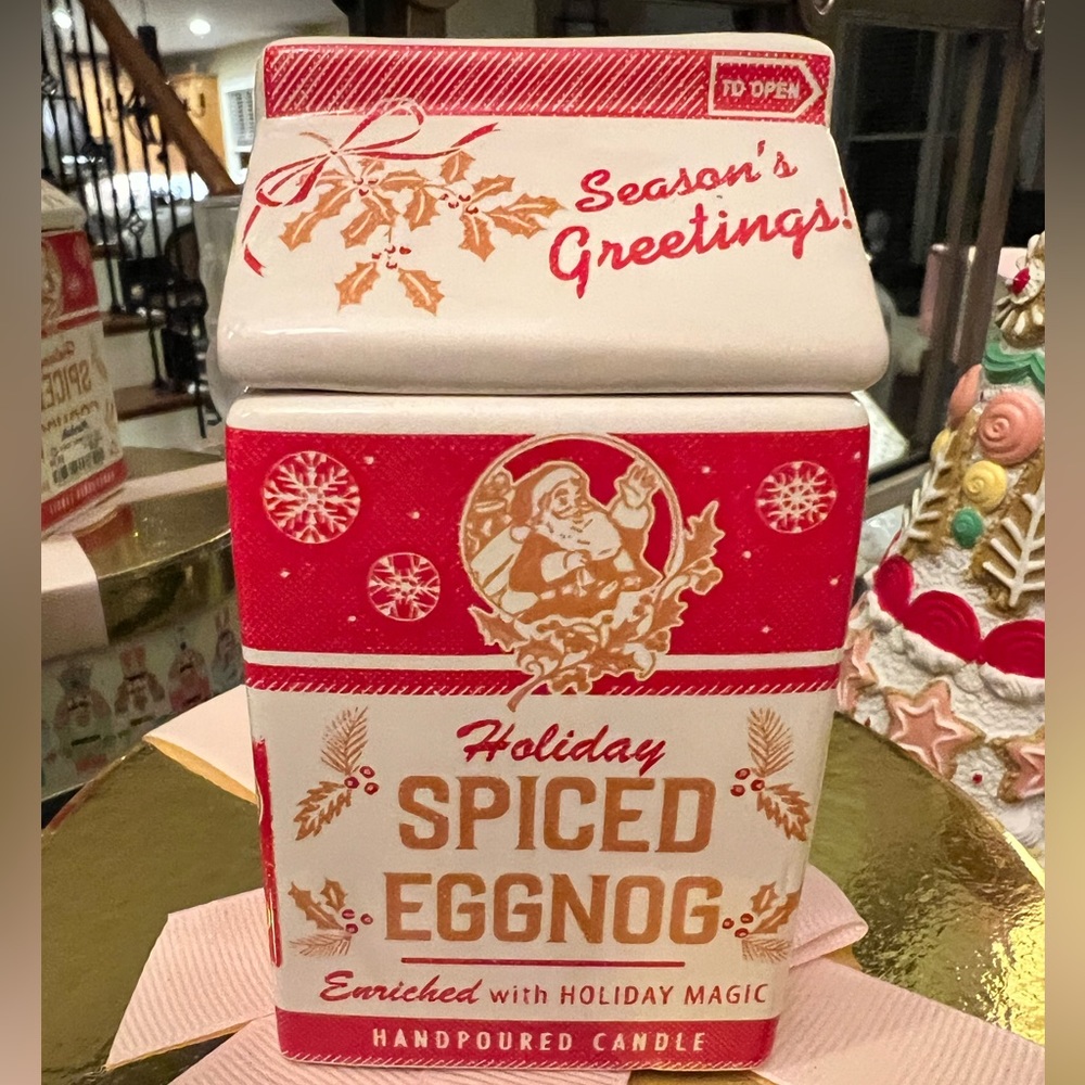 New DW Home Spiced Eggnog Candle in a Retro Milk Carton